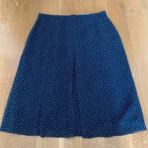VINTAGE Marina Rinaldi Navy/White Polka Dot Skirt